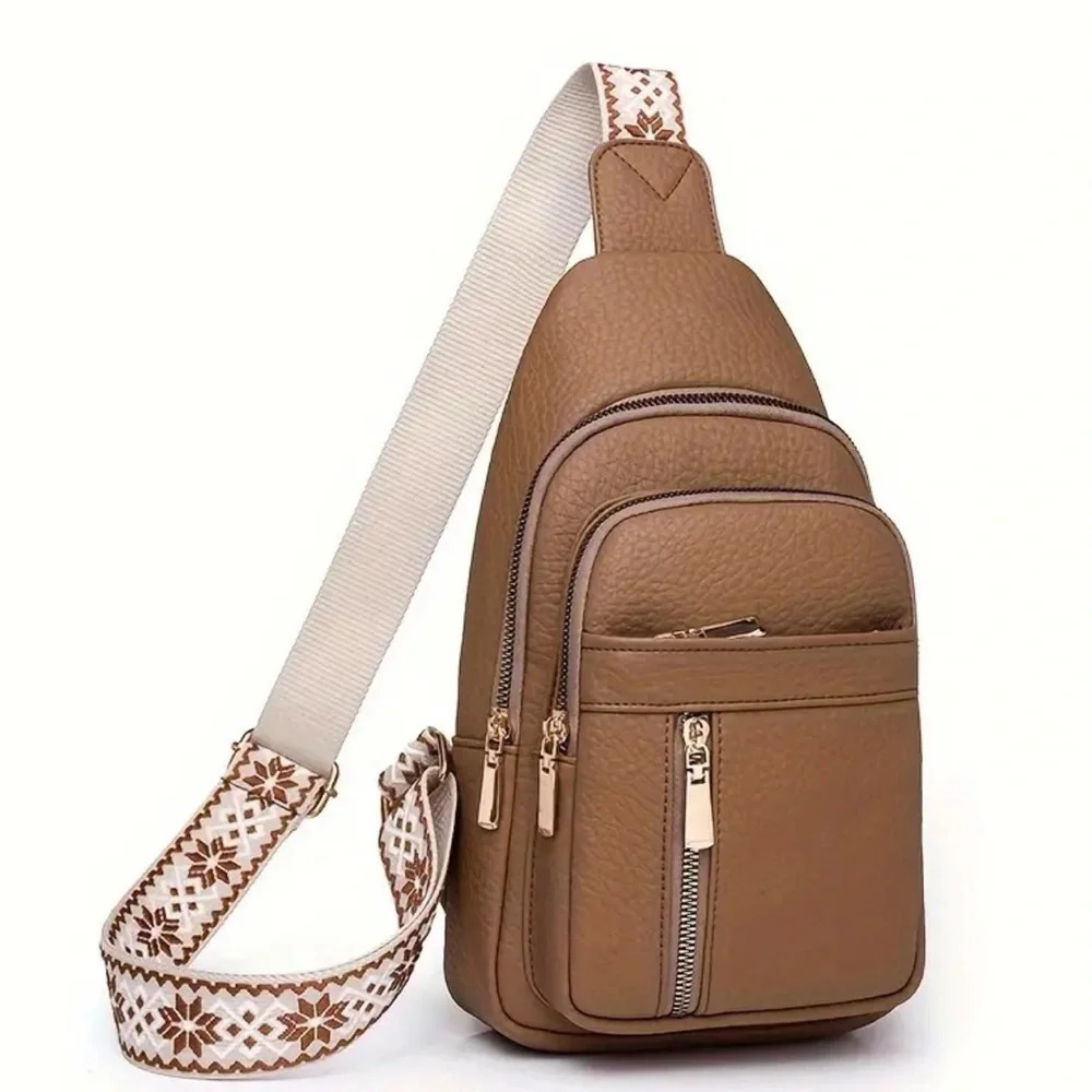 Multi-pocket Women's Vintage Chest Bag